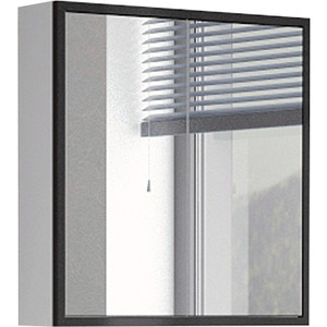 Зеркальный шкаф Corozo Айрон 60 черный/белый (SD-00000392) зеркальный шкаф corozo чикаго 65 бетон sd 00000302