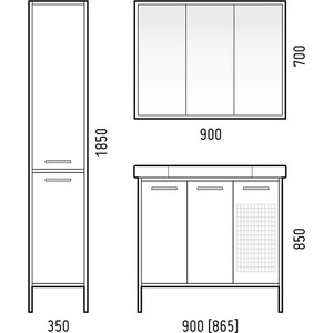 Шкаф-пенал Corozo Айрон 35 серый/арт (SD-00000388)