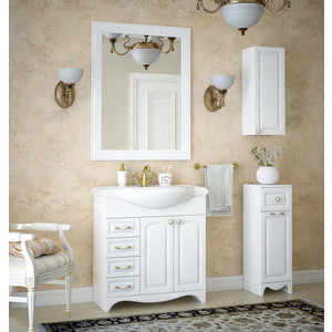 Мебель для ванной Corozo Классика 80 белая тумба под раковину corozo классика 120 с бельевой корзиной белая sd 00000370