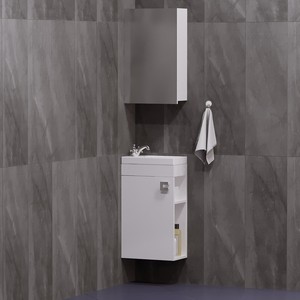 Мебель для ванной Corozo Комо 40 белая зеркальный шкаф corozo айрон 70 черная белая sd 00000408