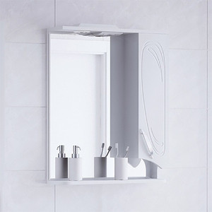 Зеркальный шкаф Corozo Кентис 60/С белый (SD-00000288) зеркальный шкаф 75x74 см лайн corozo лорена sd 00000297