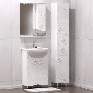 Мебель для ванной Corozo Ультра Флора 55 New, белая мебель для ванной corozo комо 40 сонома