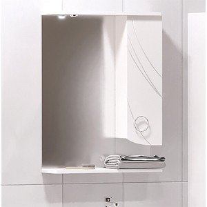 Зеркальный шкаф Corozo Ультра Флора 55/С белый (SD-00000301) зеркальный шкаф corozo элегия ретро 60 бронза sd 00000006
