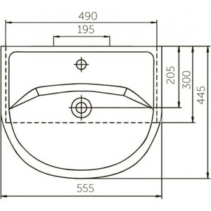 Тумба с раковиной Corozo Орфей 55 белая (SD-00000360, 4620008192765)