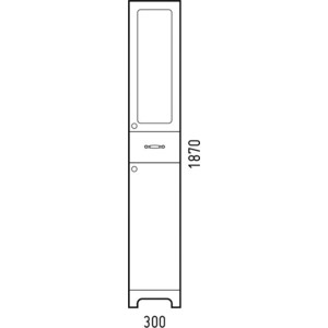 Шкаф-пенал Corozo Прованс 30 белый (SD-00000470)