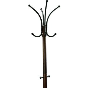 Вешалка напольная Мебелик Декарт 541 черный, темно-коричневый (П0003354)