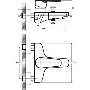Душевая система Orange Flipo со смесителем, хром (M23-933cr)