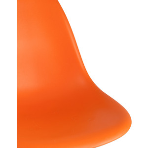 Стул Stool Group Eames оранжевый/деревянные ножки 8056PP light orange + 8056PP legs