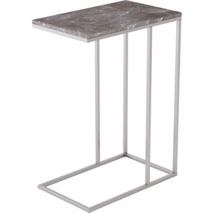 Стол придиванный Мебелик Агами серый мрамор смеситель для кухни jacob delafon edgar с выдвижным изливом хром e23309 cp