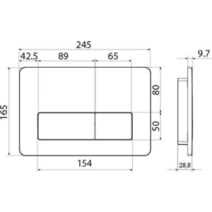 Кнопка смыва IDDIS Unifix черный (UNI10B0i77)