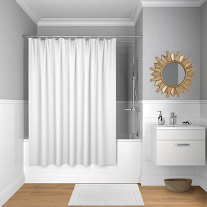 Штора для ванной IDDIS Basic 180x200, белая (B36P218i11) штора для ванной verran grotesk 630 14 180x200 см серебристый