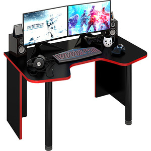 Стол компьтерный МЭРДЭС СКЛ-Игр140 Ч черный стол компьтерный мэрдэс скл игр140 ш