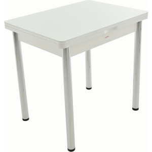 Стол Аврора Бари мини белый/стекло белое стол журнальный аврора 890 × 500 × 480 мм сонома белый