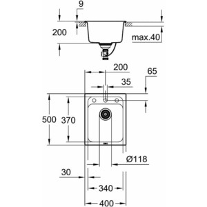 Кухонная мойка Grohe K700 серый гранит (31650AT0)