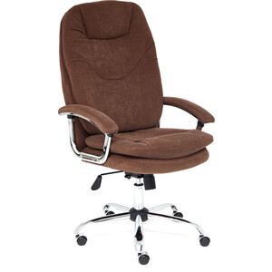 Кресло TetChair Softy Lux флок коричневый 6 кресло tetchair leader флок коричневый 6 15140