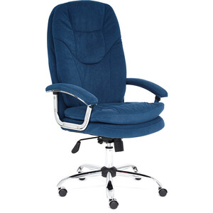 Кресло TetChair Softy Lux флок синий 32 кресло tetchair кресло garda флок синий 32