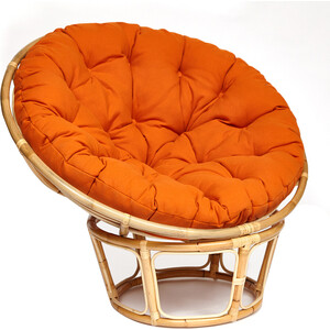 Кресло TetChair Papasan ECO P115-1/SP STD с подушкой, ремешками Natural, ткань оранжевый С23 кресло tetchair сн833 ткань 2603