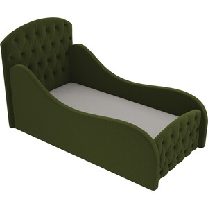Детская кровать АртМебель Майя Люкс микровельвет зеленый