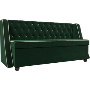 Кухонный прямой диван АртМебель Лофт велюр зеленый диван угловой артмебель сатурн микровельвет зеленый правый