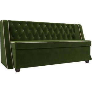 Кухонный прямой диван АртМебель Лофт микровельвет зеленый диван mebel ars кармен 2 зеленый ппу