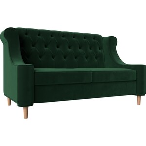 Кухонный прямой диван АртМебель Бронкс велюр зеленый диван угловой артмебель сатурн микровельвет зеленый правый