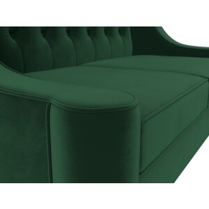 Кухонный прямой диван АртМебель Бронкс велюр зеленый