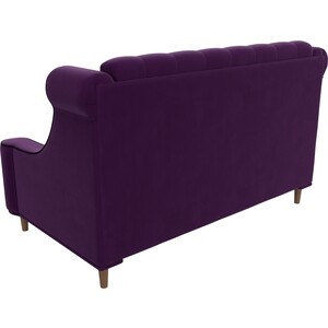 Кухонный прямой диван АртМебель Бронкс микровельвет фиолетовый