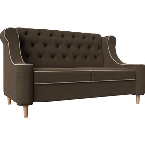 Кухонный прямой диван АртМебель Бронкс рогожка коричневый диван угловой артмебель честер вельвет коричневый вставка экокожа бежевая левый угол