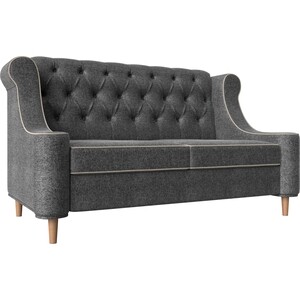 Кухонный прямой диван АртМебель Бронкс рогожка серый 3 местный диван темно серый ткань