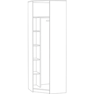 Шкаф для одежды Моби Флоренция 13.123 ясень анкор светлый (универсальная сборка)