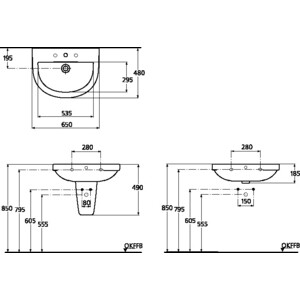 Раковина Ideal Standard Washpoint 65х48 (W418201)
