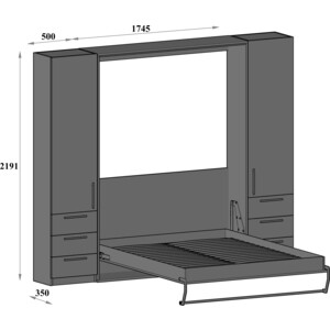 Комплект мебели Элимет Smart 160 венге