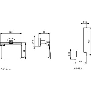 Держатель туалетной бумаги Ideal Standard Iom с крышкой (A9127AA)