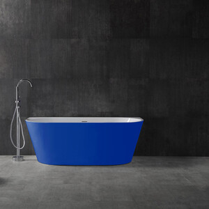 Акриловая ванна Abber 170x80 пристенная, синяя (AB9216-1.7DB)