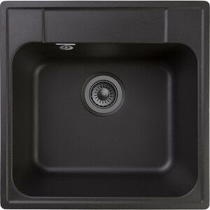 Кухонная мойка GranFest Quarz GF-Z48 черная кухонная мойка granfest quarz gf z09 с сифоном черная