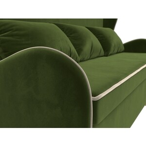 Кухонный прямой диван АртМебель Сэймон микровельвет зеленый