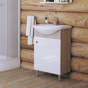 Мебель для ванной Grossman Эко 52х44 белая/коричневая (105206)