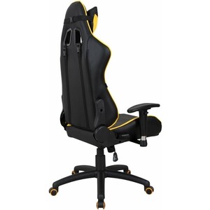 Кресло компьютерное Brabix GT Master GM-110 две подушки экокожа черное/желтое (531927)