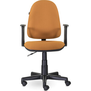 Кресло Brabix Prestige Start MG-312 эргономичная спинка/ткань оранжевое (531922) кресло офисное brabix heavy duty hd 002 ткань 531830