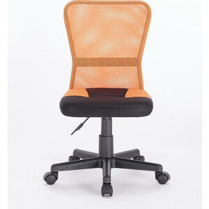 Кресло компактное Brabix Smart MG-313 без подлокотников комбинированное черное/оранжевое (531844) прорезиненные колеса ролики для кресла brabix