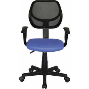 Кресло компактное Brabix Flip MG-305 ткань TW синее/черное (531919) кресло brabix fly mg 396 с подлокотниками сетка черное 532083