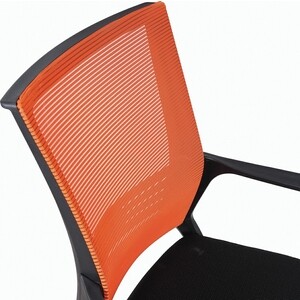 Кресло Brabix Balance MG-320 с подлокотниками комбинированное черное/оранжевое 531832 Balance MG-320 с подлокотниками комбинированное черное/оранжевое 531832 - фото 5