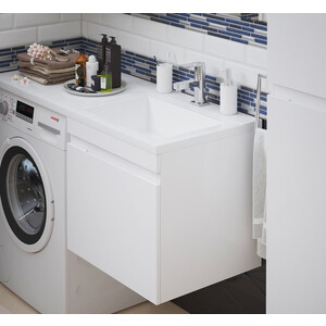 Мебель для ванной Corozo Альтаир 57 (120R) подвесная, под стиральную машинку, белая