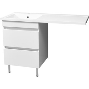Мебель для ванной Stella Polar Мадлен 55 (120L) под стиральную машинку, белая