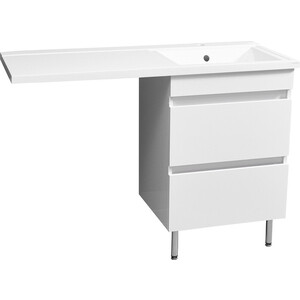 Мебель для ванной Stella Polar Мадлен 55 (120R) под стиральную машинку, белая