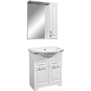 Мебель для ванной Stella Polar Кармела 65 ольха белая зеркальный шкаф 75x80 см белая ольха stella polar кармела sp 00000185