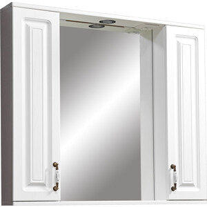 Зеркало-шкаф Stella Polar Кармела 90/С ольха белая (SP-00000186) мебель для ванной stella polar кармела 60 ольха белая