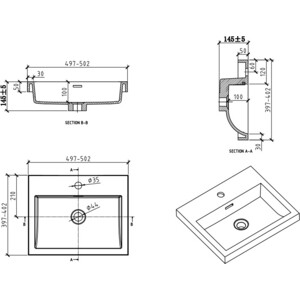 Раковина мебельная BelBagno 50 (BB-500-PM-LVB)