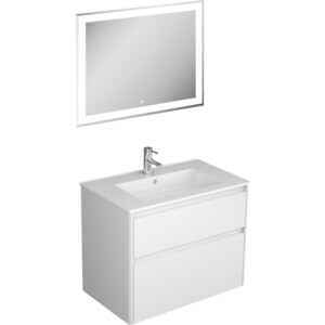 Мебель для ванной Veneciana Aventino 75 с двумя ящиками, белая