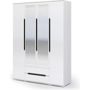 Шкаф Ника Валирия ШК 034 анкор/белый глянец шкаф комбинированный с 3 дверьми это мебель абрис пм 332 25 исп 3 белый глянец